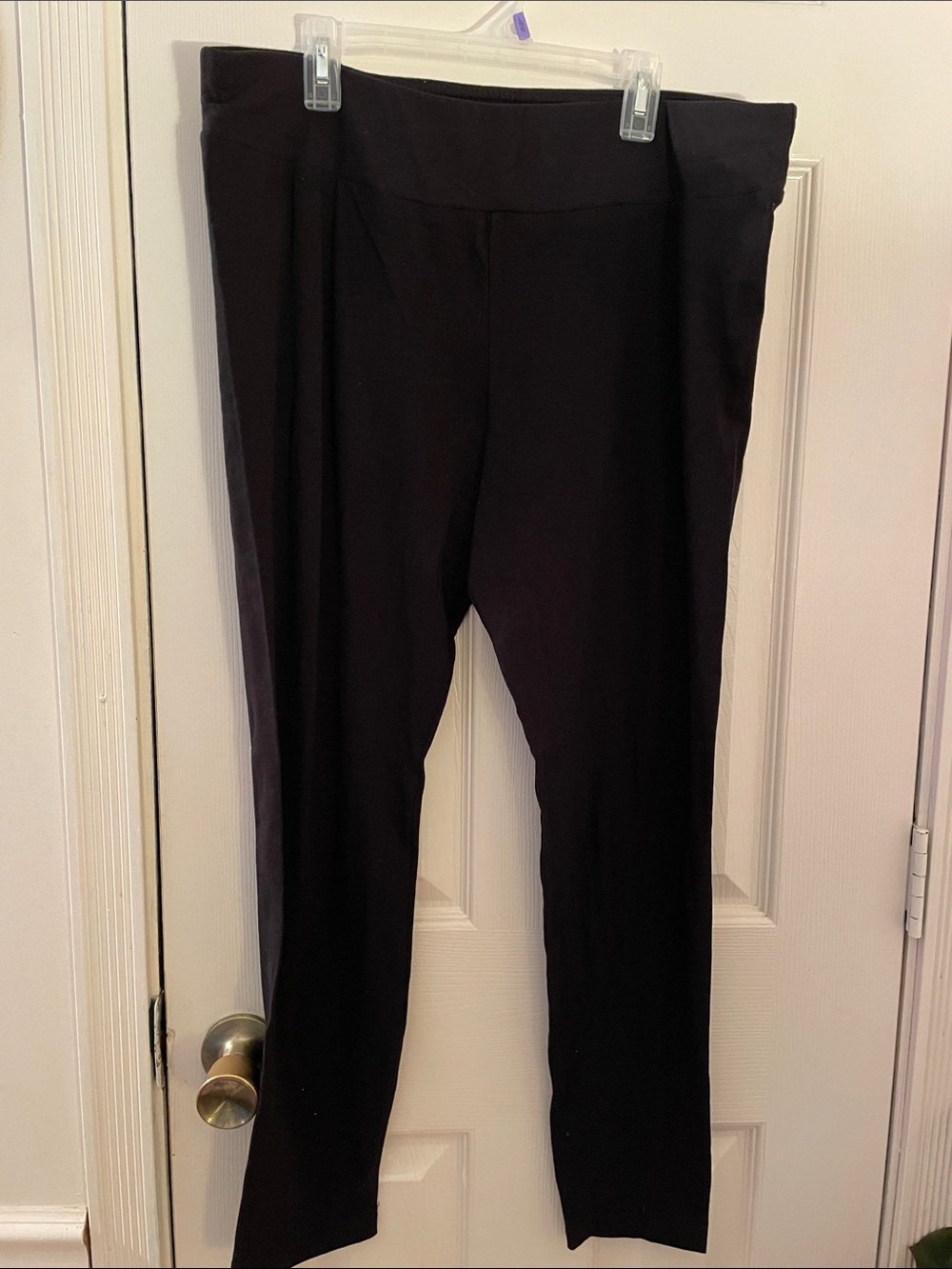 Time and Tru Black High-Waist Ponte Leggings Black Xl 16/18 NWT